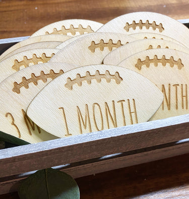 Football Milestones, Baby Milestone Cards, Football gift, Baby Gift, Baby Shower Gift, Baby football Theme, monthly photo prop, infant photo